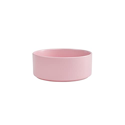 Hund Erhöht Futterschüssel Futter- und Wassernäpfe for Hunde mit Ständer, Keramik, Fress- und Trinknäpfe for Haustiere, große Kapazität, erhöhte Futtermittel (Color : Pink, Size : 1800ml) von DUNSBY