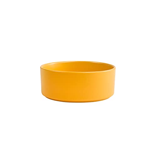 Hund Erhöht Futterschüssel Futter- und Wassernäpfe for Hunde mit Ständer, Keramik, Fress- und Trinknäpfe for Haustiere, große Kapazität, erhöhte Futtermittel (Color : Yellow, Size : 1800ml) von DUNSBY