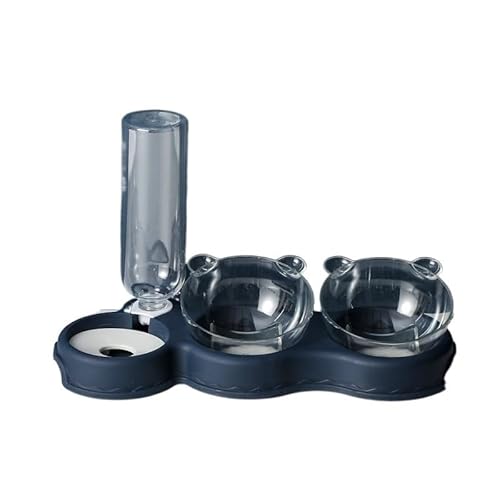 Hund Erhöht Futterschüssel Haustier-Katzennapf, automatischer Futternapf, 3-in-1-Napf for Hunde und Katzen, mit Wasserbrunnen, Doppelnapf for Trinken, erhöhter Stand, Schüsseln for Katzen (Color : A von DUNSBY