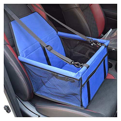 Hunde Autositz Hundeträger Hund Zubehör Hundetasche Hund Auto Zubehör wasserdichte Korb Hund Träger Haustier Auto Sitzbezug Hund Autositz (Color : Blue, Size : L40xW30xH25CM) von DUNSBY