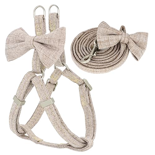 Hundegeschirr Hundegeschirr-Leine-Halsband-Set, verstellbar, weich, niedlich, Schleife, doppellagig, Hundegeschirr for kleine, mittelgroße Hundehalsbänder, Leine im Freien (Color : Red, Size : S-1.0 Hundegeschirr Hundegeschirr-Leine-Halsband-Set, verstellbar, weich, niedlich, Schleife, doppellagig, Hundegeschirr for kleine, mittelgroße Hundehalsbänder, Leine im Freien (Color : Red, Size : S-1.0 von DUNSBY