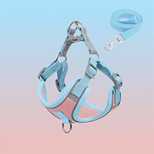 Hundegeschirr Hundegeschirr for kleine Hunde und Katzen, reflektierende Haustier-Brustweste, Leine, verstellbar, atmungsaktiv, Haustiergeschirr und Leine, Hundezubehör (Color : Pink Set, Size : M(fo Hundegeschirr Hundegeschirr for kleine Hunde und Katzen, reflektierende Haustier-Brustweste, Leine, verstellbar, atmungsaktiv, Haustiergeschirr und Leine, Hundezubehör (Color : Pink Set, Size : M(fo von DUNSBY