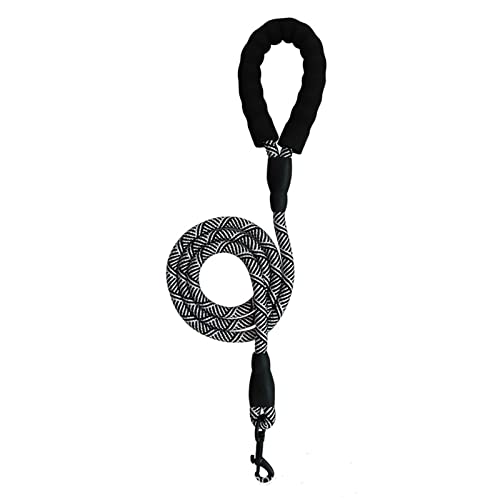 Hundegeschirr Verstellbares Geschirr for Hunde und Katzen mit Leine, reflektierend und atmungsaktiv, for kleine und große Hundegeschirre, Weste, Heimtierbedarf (Color : Black White Rope, Size : M) von DUNSBY