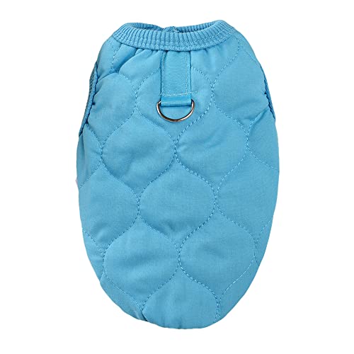 Hundekleidung Winter Warme Hundebekleidung for Kleine Hunde Hunde Daunenjacke Einfarbig Hunde Mantel Jacke Kleidung Haustier Hundebekleidung (Color : Blue3, Size : M) von DUNSBY