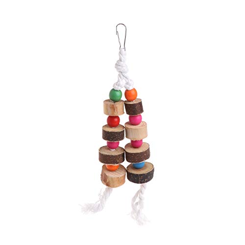 Vogelspielzeug für Vögel, Papageien, Kauen und Beißen, hängende Käfigbälle, bunt, natürliches Holzspielzeug, zwei Seile, Papageienspielzeug Vogelspielzeug für Vögel, Papageien, Kauen und Beißen, hängende Käfigbälle, bunt, natürliches Holzspielzeug, zwei Seile, Papageienspielzeug von DUNSBY
