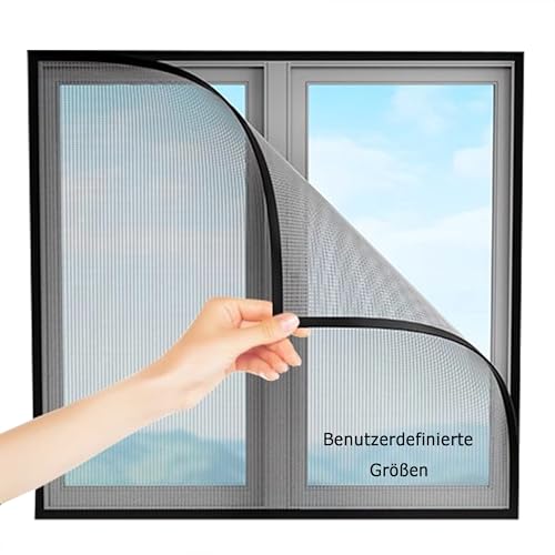 Benutzerdefinierte Größen Fliegengitter Katzensicher, Katzenschutz Fenster Netz ohne Bohren, Insektengitter Fenster, Hohe Dichte Moskitonetz Hält Mücken Draußen von DUOLEH