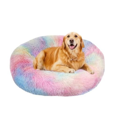 Beruhigende Hundebetten, waschbar, Donut-Hundebetten, orthopädische, runde Haustier-Sofa-Matte mit rutschfester Unterseite, gemütliche Haustier-Matratze, große Größe (150 x 150 x 20 cm, mehrfarbig) Beruhigende Hundebetten, waschbar, Donut-Hundebetten, orthopädische, runde Haustier-Sofa-Matte mit rutschfester Unterseite, gemütliche Haustier-Matratze, große Größe (150 x 150 x 20 cm, mehrfarbig) von DUOLEH