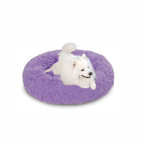 Beruhigendes Anti-Angst-Hundebett in Donut-Form, groß, flauschiges Plüsch-Hundebett mit rutschfester Unterseite, waschbare Haustiermatte, Matratze für den Innenbereich, Haustier-Schlafnest (110 x 110 Beruhigendes Anti-Angst-Hundebett in Donut-Form, groß, flauschiges Plüsch-Hundebett mit rutschfester Unterseite, waschbare Haustiermatte, Matratze für den Innenbereich, Haustier-Schlafnest (110 x 110 von DUOLEH