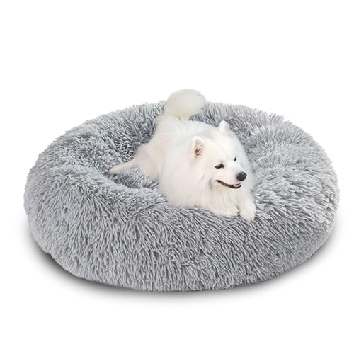 Beruhigendes Anti-Angst-Hundebett in Donut-Form, groß, flauschiges Plüsch-Hundebett mit rutschfester Unterseite, waschbare Haustiermatte, Matratze für den Innenbereich, Haustier-Schlafnest (110 x 110 Beruhigendes Anti-Angst-Hundebett in Donut-Form, groß, flauschiges Plüsch-Hundebett mit rutschfester Unterseite, waschbare Haustiermatte, Matratze für den Innenbereich, Haustier-Schlafnest (110 x 110 von DUOLEH