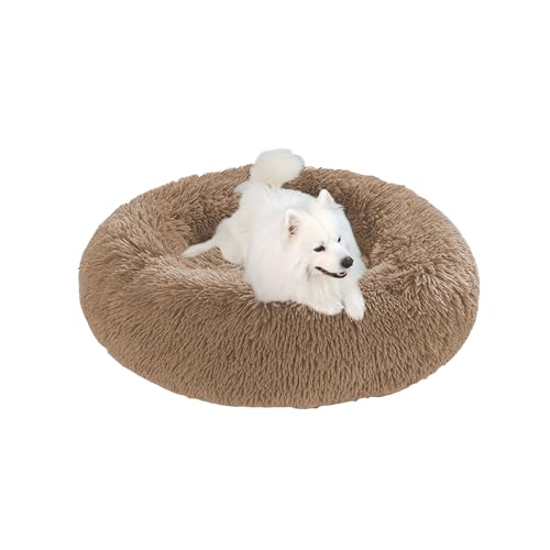 Beruhigendes Anti-Angst-Hundebett in Donut-Form, groß, flauschiges Plüsch-Hundebett mit rutschfester Unterseite, waschbare Haustiermatte, Matratze für den Innenbereich, Haustier-Schlafnest (150 x 150 Beruhigendes Anti-Angst-Hundebett in Donut-Form, groß, flauschiges Plüsch-Hundebett mit rutschfester Unterseite, waschbare Haustiermatte, Matratze für den Innenbereich, Haustier-Schlafnest (150 x 150 von DUOLEH