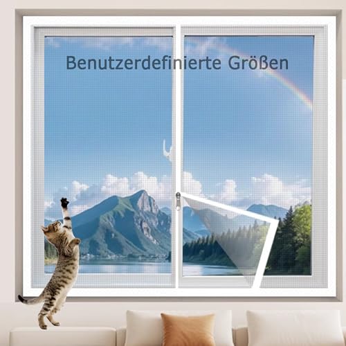 DUOLEH Benutzerdefinierte Fliegengitter Katzensicher, Katzenschutz Fenster Netz Mit Selbstklebeband, Katzennetz Balkon Fenster, Netzgitter für Katzen, Fenster Mesh DUOLEH Benutzerdefinierte Fliegengitter Katzensicher, Katzenschutz Fenster Netz Mit Selbstklebeband, Katzennetz Balkon Fenster, Netzgitter für Katzen, Fenster Mesh von DUOLEH