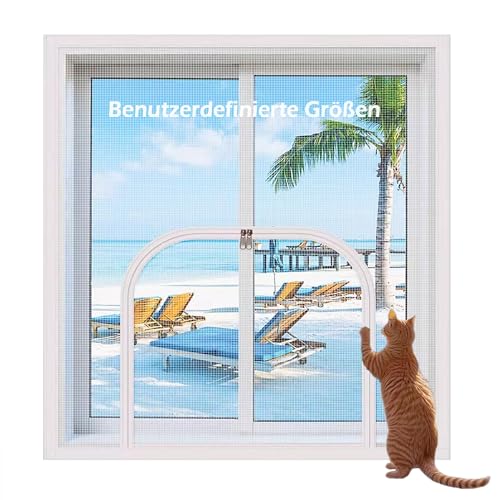 DUOLEH Fliegengitternetze für Fenster, Benutzerdefinierte Größen, Fenstergitter Insektenschutz, Katzenschutz Fenster Netz, Insektengitter Fenster ohne Bohren von DUOLEH