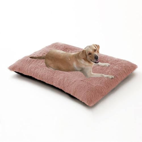 Große orthopädische Hundebetten, Matratzenmatte für Hundekäfig, rutschfeste Haustiermatte, flauschig, Anti-Angst-Welpenbetten, rechteckig, waschbar, 110 x 75 x 10 cm, Rosa Große orthopädische Hundebetten, Matratzenmatte für Hundekäfig, rutschfeste Haustiermatte, flauschig, Anti-Angst-Welpenbetten, rechteckig, waschbar, 110 x 75 x 10 cm, Rosa von DUOLEH