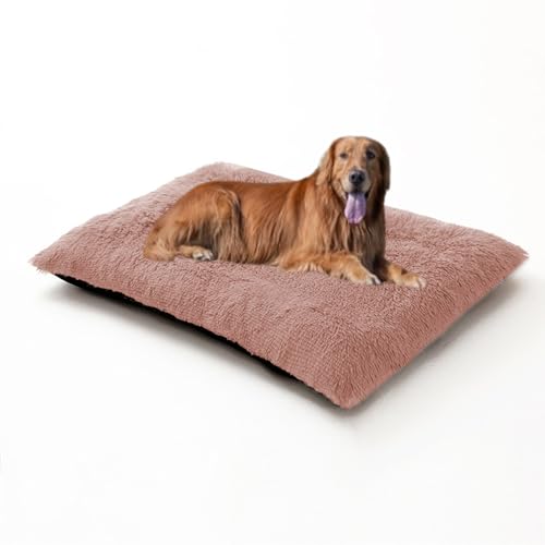 Hundebett, groß, waschbar, weich, warm, Anti-Angst-Haustierbett, Sofa, flauschige Haustierbox-Matratze, rutschfestes Kissen für Katzen, Welpen, 122 x 85 x 12 cm, Rosa Hundebett, groß, waschbar, weich, warm, Anti-Angst-Haustierbett, Sofa, flauschige Haustierbox-Matratze, rutschfestes Kissen für Katzen, Welpen, 122 x 85 x 12 cm, Rosa von DUOLEH