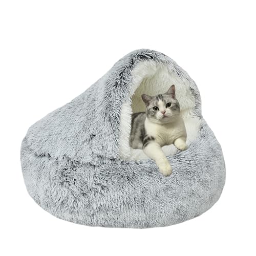 Katzenbetten für den Innenbereich mit rutschfester Unterseite, waschbares Katzenhöhlenbett, Iglu, warmes Haustierzelt, halbgeschlossener Unterschlupf für Kätzchen und Welpen, Haustierhöhlenhaus (60 x Katzenbetten für den Innenbereich mit rutschfester Unterseite, waschbares Katzenhöhlenbett, Iglu, warmes Haustierzelt, halbgeschlossener Unterschlupf für Kätzchen und Welpen, Haustierhöhlenhaus (60 x von DUOLEH