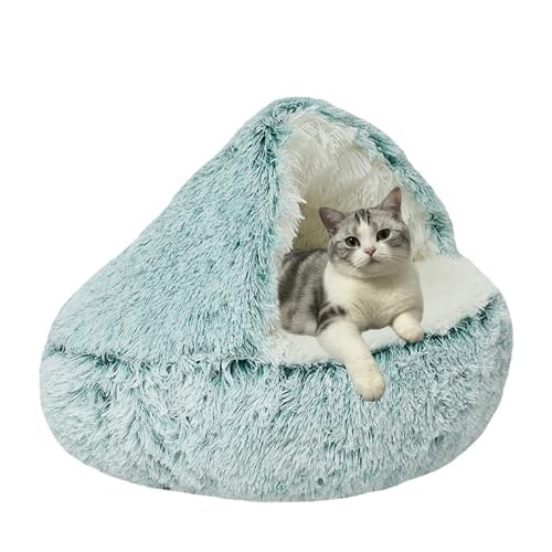 Katzenbetten für den Innenbereich mit rutschfester Unterseite, waschbares Katzenhöhlenbett, Iglu, warmes Haustierzelt, halbgeschlossener Unterschlupf für Kätzchen und Welpen, Haustierhöhlenhaus (60 x Katzenbetten für den Innenbereich mit rutschfester Unterseite, waschbares Katzenhöhlenbett, Iglu, warmes Haustierzelt, halbgeschlossener Unterschlupf für Kätzchen und Welpen, Haustierhöhlenhaus (60 x von DUOLEH