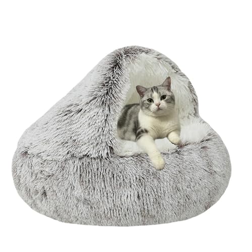 Katzenbetten für den Innenbereich mit rutschfester Unterseite, waschbares Katzenhöhlenbett, Iglu, warmes Haustierzelt, halbgeschlossener Unterschlupf für Kätzchen und Welpen, Haustierhöhlenhaus (60 x Katzenbetten für den Innenbereich mit rutschfester Unterseite, waschbares Katzenhöhlenbett, Iglu, warmes Haustierzelt, halbgeschlossener Unterschlupf für Kätzchen und Welpen, Haustierhöhlenhaus (60 x von DUOLEH