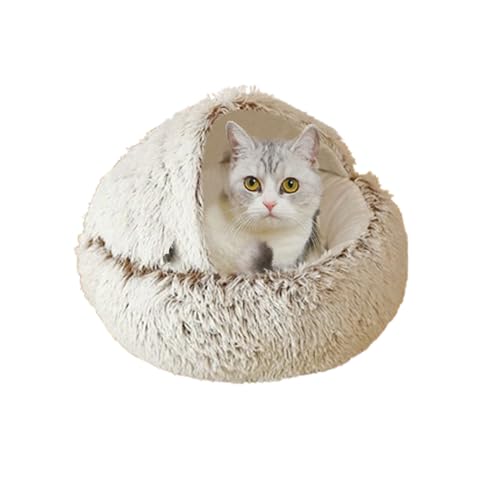 Katzenhöhlenbett für den Innenbereich, faltbares, tragbares Katzenhaus, waschbares Plüsch-Iglu-Zelt, rutschfestes Kätzchen-Versteck für kleine und mittelgroße Haustiere (40 x 40 x 20 cm, Kaffee) Katzenhöhlenbett für den Innenbereich, faltbares, tragbares Katzenhaus, waschbares Plüsch-Iglu-Zelt, rutschfestes Kätzchen-Versteck für kleine und mittelgroße Haustiere (40 x 40 x 20 cm, Kaffee) von DUOLEH