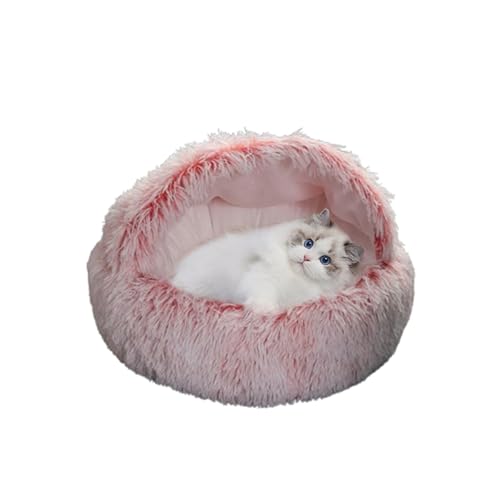 Katzenzelt-Häuser, rutschfeste Katzen-Iglu-Höhle für den Innenbereich, Haustierbett, rund, flauschig, halbgeschlossene Haustierhöhle für Kätzchen und Welpen, maschinenwaschbar (40 x 40 x 20 cm, Rosa) Katzenzelt-Häuser, rutschfeste Katzen-Iglu-Höhle für den Innenbereich, Haustierbett, rund, flauschig, halbgeschlossene Haustierhöhle für Kätzchen und Welpen, maschinenwaschbar (40 x 40 x 20 cm, Rosa) von DUOLEH
