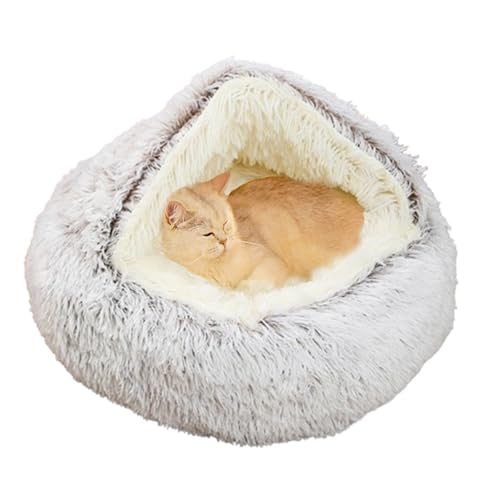 Katzenzeltbett, wärmendes Haustierhöhlenbett, rutschfestes Katzenhaus für Haustiere, waschbar, tragbar, Kätzchen-Höhlen, Iglu für Haustiere, Welpen, Kätzchen, Kaninchen (60 x 60 x 20 cm, Kaffee) Katzenzeltbett, wärmendes Haustierhöhlenbett, rutschfestes Katzenhaus für Haustiere, waschbar, tragbar, Kätzchen-Höhlen, Iglu für Haustiere, Welpen, Kätzchen, Kaninchen (60 x 60 x 20 cm, Kaffee) von DUOLEH