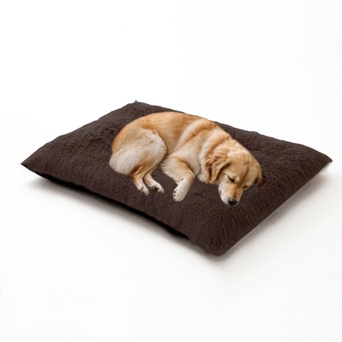 Rechteckiges Hundebett, warm, waschbar, orthopädische Hundebetten und Couch, Haustier-Sofa-Kissenmatte, kleine Medien, große Haustierbox-Matratze mit rutschfester Unterseite, 122 x 85 x 12 cm, Braun Rechteckiges Hundebett, warm, waschbar, orthopädische Hundebetten und Couch, Haustier-Sofa-Kissenmatte, kleine Medien, große Haustierbox-Matratze mit rutschfester Unterseite, 122 x 85 x 12 cm, Braun von DUOLEH