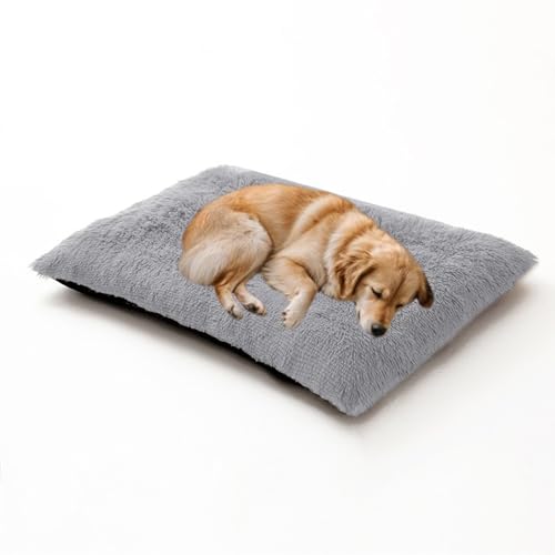 Rechteckiges Hundebett, warm, waschbar, orthopädische Hundebetten und Couch, Haustier-Sofa-Kissenmatte, kleine Medien, große Haustierbox-Matratze mit rutschfester Unterseite (93 x 65 x 10 cm, Hellgrau Rechteckiges Hundebett, warm, waschbar, orthopädische Hundebetten und Couch, Haustier-Sofa-Kissenmatte, kleine Medien, große Haustierbox-Matratze mit rutschfester Unterseite (93 x 65 x 10 cm, Hellgrau von DUOLEH