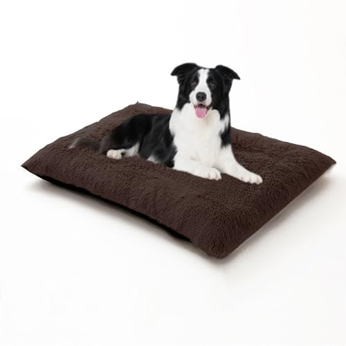 Warmes Hundekissen, groß, orthopädisches, gemütliches Plüsch-Hundebett, waschbar, Anti-Angst-Haustiermatratze, rutschfest, beruhigende Matratze für Welpen, 122 x 85 x 12 cm, Braun Warmes Hundekissen, groß, orthopädisches, gemütliches Plüsch-Hundebett, waschbar, Anti-Angst-Haustiermatratze, rutschfest, beruhigende Matratze für Welpen, 122 x 85 x 12 cm, Braun von DUOLEH