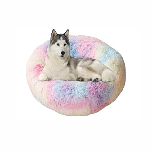 Waschbares großes Hundebett, orthopädische, beruhigende Hundebetten, Matratze, Matten, wärmende Donut-Kissen für den Innenbereich, rutschfestes Haustierkissen für Käfig (120 x 120 x 20 cm, mehrfarbig) Waschbares großes Hundebett, orthopädische, beruhigende Hundebetten, Matratze, Matten, wärmende Donut-Kissen für den Innenbereich, rutschfestes Haustierkissen für Käfig (120 x 120 x 20 cm, mehrfarbig) von DUOLEH