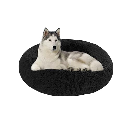 Waschbares großes Hundebett, orthopädische, beruhigende Hundebetten, Matratze, Matten, wärmende Donut-Kissen für den Innenbereich, rutschfestes Haustierkissen für Käfig (140 x 140 x 20 cm, Schwarz) Waschbares großes Hundebett, orthopädische, beruhigende Hundebetten, Matratze, Matten, wärmende Donut-Kissen für den Innenbereich, rutschfestes Haustierkissen für Käfig (140 x 140 x 20 cm, Schwarz) von DUOLEH