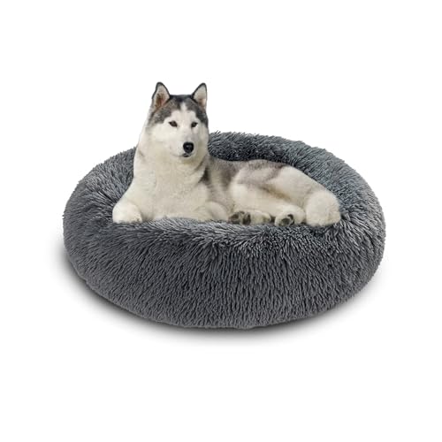 Waschbares großes Hundebett, orthopädische, beruhigende Hundebetten, Matratze, Matten, wärmende Donut-Kissen für den Innenbereich, rutschfestes Haustierkissen für Käfig (150 x 150 x 20 cm, Dunkelgrau) Waschbares großes Hundebett, orthopädische, beruhigende Hundebetten, Matratze, Matten, wärmende Donut-Kissen für den Innenbereich, rutschfestes Haustierkissen für Käfig (150 x 150 x 20 cm, Dunkelgrau) von DUOLEH