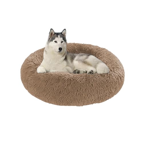 Waschbares großes Hundebett, orthopädische, beruhigende Hundebetten, Matratze, Matten, wärmende Donut-Kissen für den Innenbereich, rutschfestes Haustierkissen für Käfig (150 x 150 x 20 cm, Khaki) Waschbares großes Hundebett, orthopädische, beruhigende Hundebetten, Matratze, Matten, wärmende Donut-Kissen für den Innenbereich, rutschfestes Haustierkissen für Käfig (150 x 150 x 20 cm, Khaki) von DUOLEH