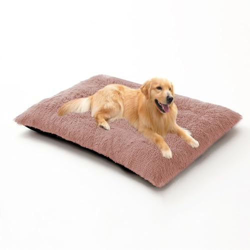 Weiches und flauschiges Hundebett, extra groß, Anti-Angst-Kissen, waschbar, rechteckig, Haustiermatratze, mit rutschfester Unterseite, 122 x 85 x 12 cm, Rosa Weiches und flauschiges Hundebett, extra groß, Anti-Angst-Kissen, waschbar, rechteckig, Haustiermatratze, mit rutschfester Unterseite, 122 x 85 x 12 cm, Rosa von DUOLEH