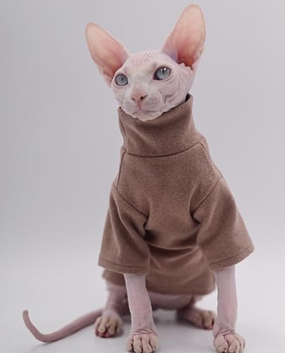 DUOMASUMI Sphynx Katzenkleidung, selbstwärmende, warme Thermo-Unterwäsche, haarlose Katzenkleidung für Sphynx, Devon, kornische Katzenkleidung und kleine Kätzchen und Hunde (Grau, Größe XL) von DUOMASUMI