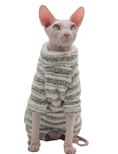 Dicker, warmer Winter-Katzenpullover mit vier Beinen, haarlos, für Sphynx, Devon Rex, Cornish Rex, Abessinier und kleine Kätzchen, Größe XXL Dicker, warmer Winter-Katzenpullover mit vier Beinen, haarlos, für Sphynx, Devon Rex, Cornish Rex, Abessinier und kleine Kätzchen, Größe XXL von DUOMASUMI