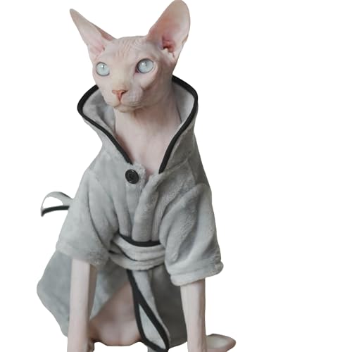 Haarloser Katzen-Pyjama, dick, warm, Herbst und Winter, Katzenkleidung für Sphynx-Katzen, Devon Rex-Katzen, kornische und kleine Katzen, Größe XS Haarloser Katzen-Pyjama, dick, warm, Herbst und Winter, Katzenkleidung für Sphynx-Katzen, Devon Rex-Katzen, kornische und kleine Katzen, Größe XS von DUOMASUMI