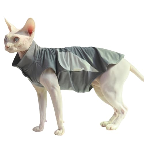 Sonnenschutz-Shirt, kühlend, atmungsaktiv, UV-blockierend, ultraleicht und dehnbar, für Sphynx, Orientalische Kurzhaar, Devon Rex, Abessinier und Kätzchen, Größe XXL von DUOMASUMI