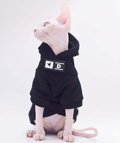 Sphynx Katzenbekleidung für Herbst und Winter, haarlose Katzen-Outfits, kahle Katzenkleidung für Devon Rex Katzen, Cornish Cats (XS) von DUOMASUMI