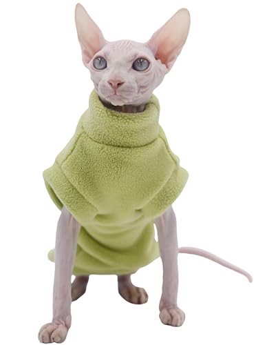 Warmer dicker modischer Katzen-Kapuzenpullover für Herbst und Winter, hand- oder maschinenwaschbar (Grün, Medium) von DUOMASUMI