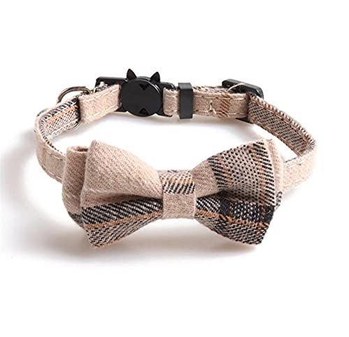 DUORUIMI Katzenhalsband mit Glöckchen, Fliege, Sicherheits-Schnellverschluss, verstellbar, für Haustiere, Kätzchen, Karomuster DUORUIMI Katzenhalsband mit Glöckchen, Fliege, Sicherheits-Schnellverschluss, verstellbar, für Haustiere, Kätzchen, Karomuster von DUORUIMI