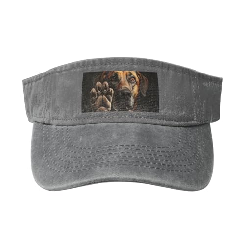 Damenhut mit Pfotenabdruck, gewaschener Denim, offen, für Outdoor-Dekorationen und den täglichen Gebrauch, Hundepfote, Einheitsgröße-L Damenhut mit Pfotenabdruck, gewaschener Denim, offen, für Outdoor-Dekorationen und den täglichen Gebrauch, Hundepfote, Einheitsgröße-L von DURAGS