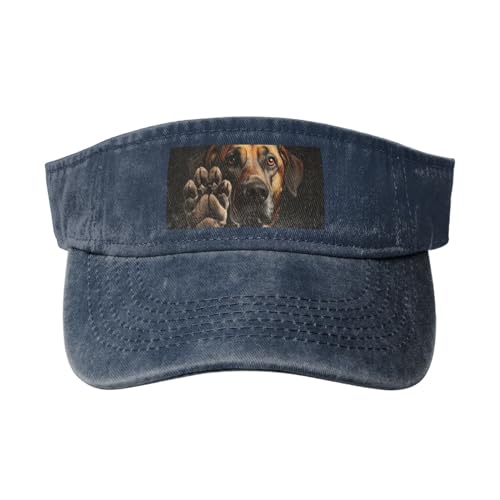 Damenhut mit Pfotenabdruck, gewaschener Denim, offen, für Outdoor-Dekorationen und den täglichen Gebrauch, Hundepfote, Einheitsgröße-L Damenhut mit Pfotenabdruck, gewaschener Denim, offen, für Outdoor-Dekorationen und den täglichen Gebrauch, Hundepfote, Einheitsgröße-L von DURAGS