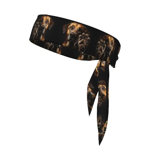 Sport-Stirnband mit Pfotenabdruck, modisch und bequem, Bandana für Sportbegeisterte Sport-Stirnband mit Pfotenabdruck, modisch und bequem, Bandana für Sportbegeisterte von DURAGS