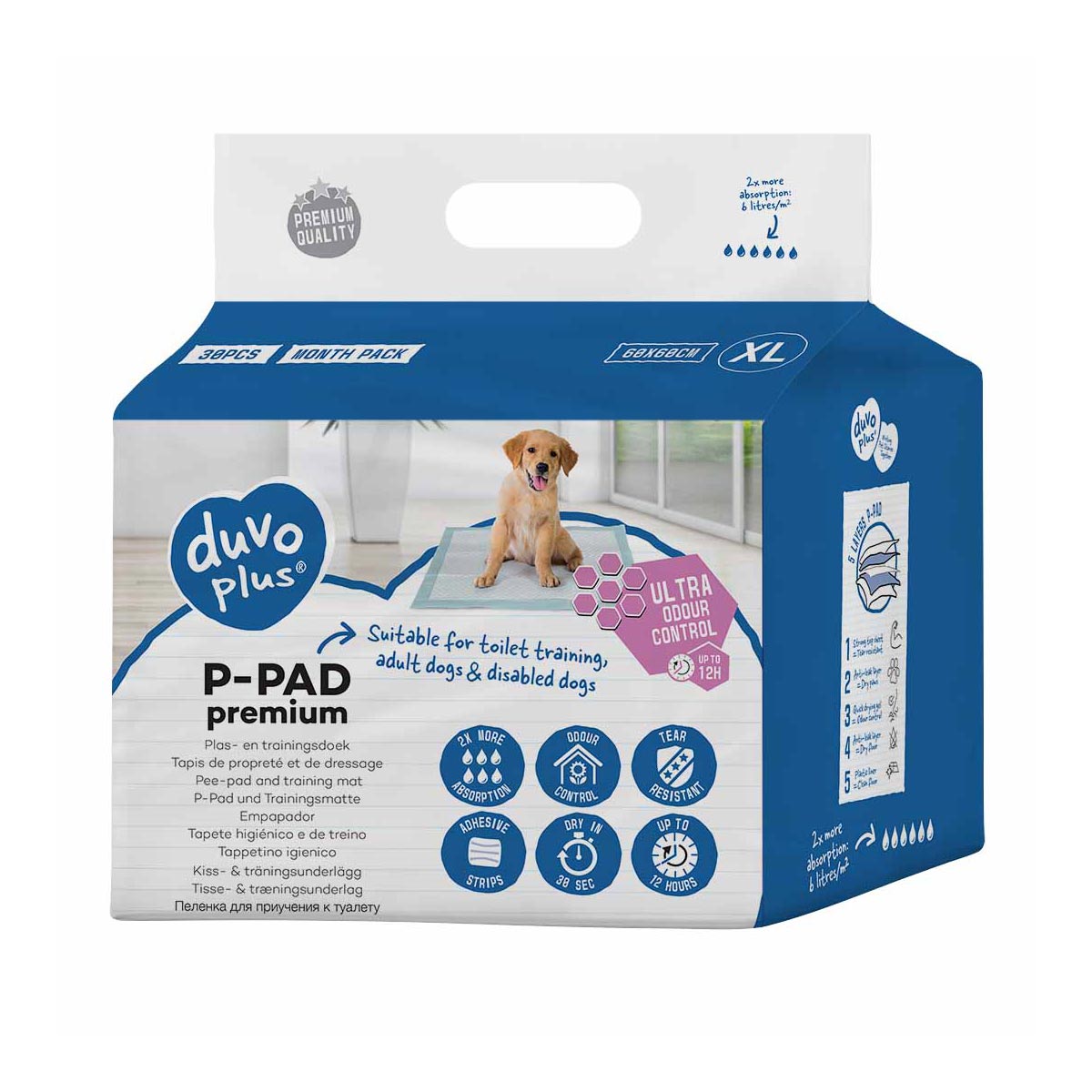 Duvoplus P-Pad Premium Geruchskontrolle 30st 60 x 60 cm Duvoplus P-Pad Premium Geruchskontrolle 30st 60 x 60 cm von DUVO+