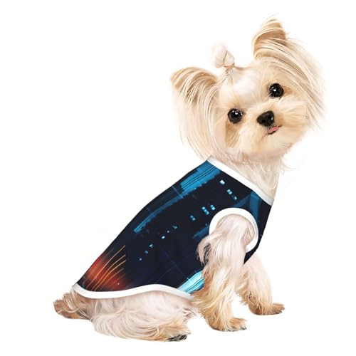Abstraktes Hunde-Shirt mit Aufdruck People2, Sommer, Haustier-T-Shirt, dehnbar, für Katzen, Hunde, ärmelloses Tank-Top, Hundeweste von DUWAA