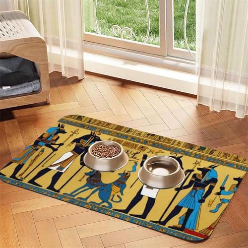 Antike Ägypten Tribe Serie Druck Haustier Futtermatte Hundematte für Futter und Wasser Napf Hunde Wasserspender Matte Hunde Zubehör Antike Ägypten Tribe Serie Druck Haustier Futtermatte Hundematte für Futter und Wasser Napf Hunde Wasserspender Matte Hunde Zubehör von DUWAA