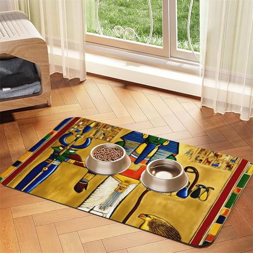 Antike Ägypten Tribe Serie Druck Haustier Futtermatte Hundematte für Futter und Wasser Napf Hunde Wasserspender Matte Hunde Zubehör Antike Ägypten Tribe Serie Druck Haustier Futtermatte Hundematte für Futter und Wasser Napf Hunde Wasserspender Matte Hunde Zubehör von DUWAA