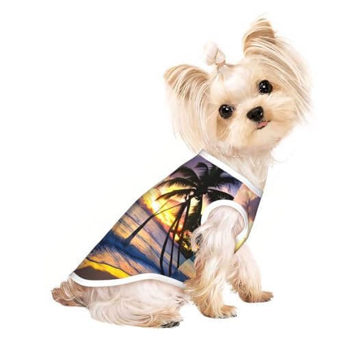 Atemberaubendes Jamaika-Strand-Hunde-Shirt, Sommer, leicht, weich, atmungsaktiv, dehnbar, für Katzen und Hunde Atemberaubendes Jamaika-Strand-Hunde-Shirt, Sommer, leicht, weich, atmungsaktiv, dehnbar, für Katzen und Hunde von DUWAA