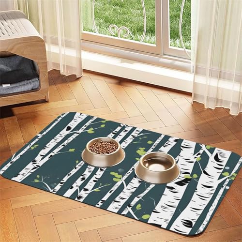 Beauty Birke Tree Print Pet Feeding Mat Dog Mat for Food and Water Bowl Dogs Water Dispenser Mat Dogs Accessories Beauty Birke Tree Print Pet Feeding Mat Dog Mat for Food and Water Bowl Dogs Water Dispenser Mat Dogs Accessories von DUWAA