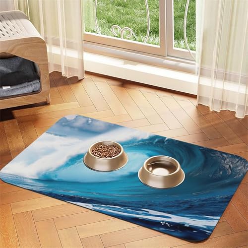 Big Ocean Wave HD Print Pet Feeding Mat Dog Mat for Food and Water Bowl Dogs Water Dispenser Mat Dogs Accessories Big Ocean Wave HD Print Pet Feeding Mat Dog Mat for Food and Water Bowl Dogs Water Dispenser Mat Dogs Accessories von DUWAA