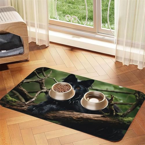 Black Beaver3 Print Pet Feeding Mat Dog Mat for Food and Water Bowl Dogs Water Dispenser Mat Dogs Accessories Black Beaver3 Print Pet Feeding Mat Dog Mat for Food and Water Bowl Dogs Water Dispenser Mat Dogs Accessories von DUWAA